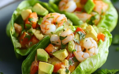 Avocado & Shrimp Lettuce Wraps: A Tasty, Low-Carb Lunch