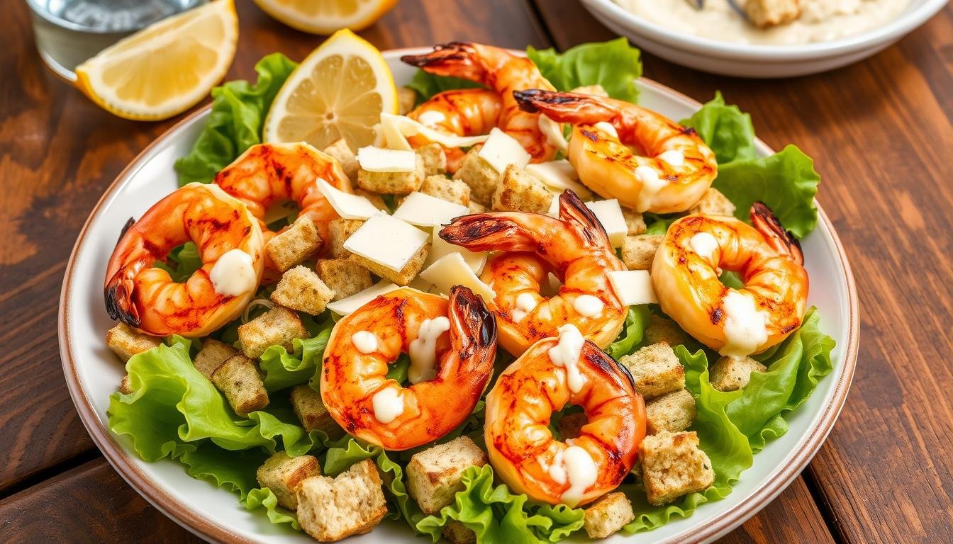 Cesar Salad with Grilled Shrimp