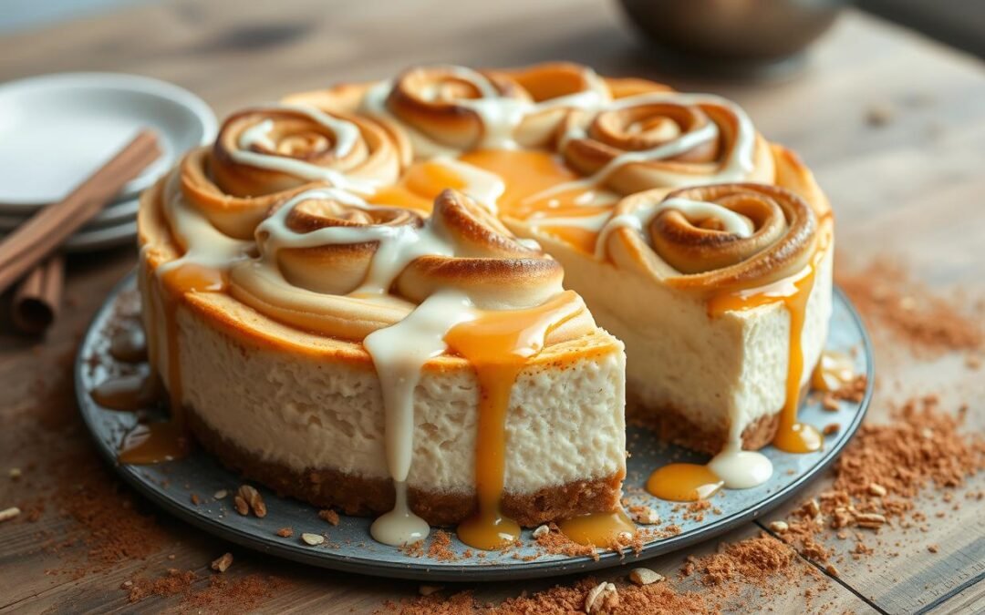 Cinnamon Roll Honeybun Cheesecake