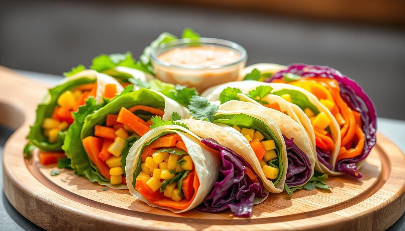 Rainbow Veggie Wraps